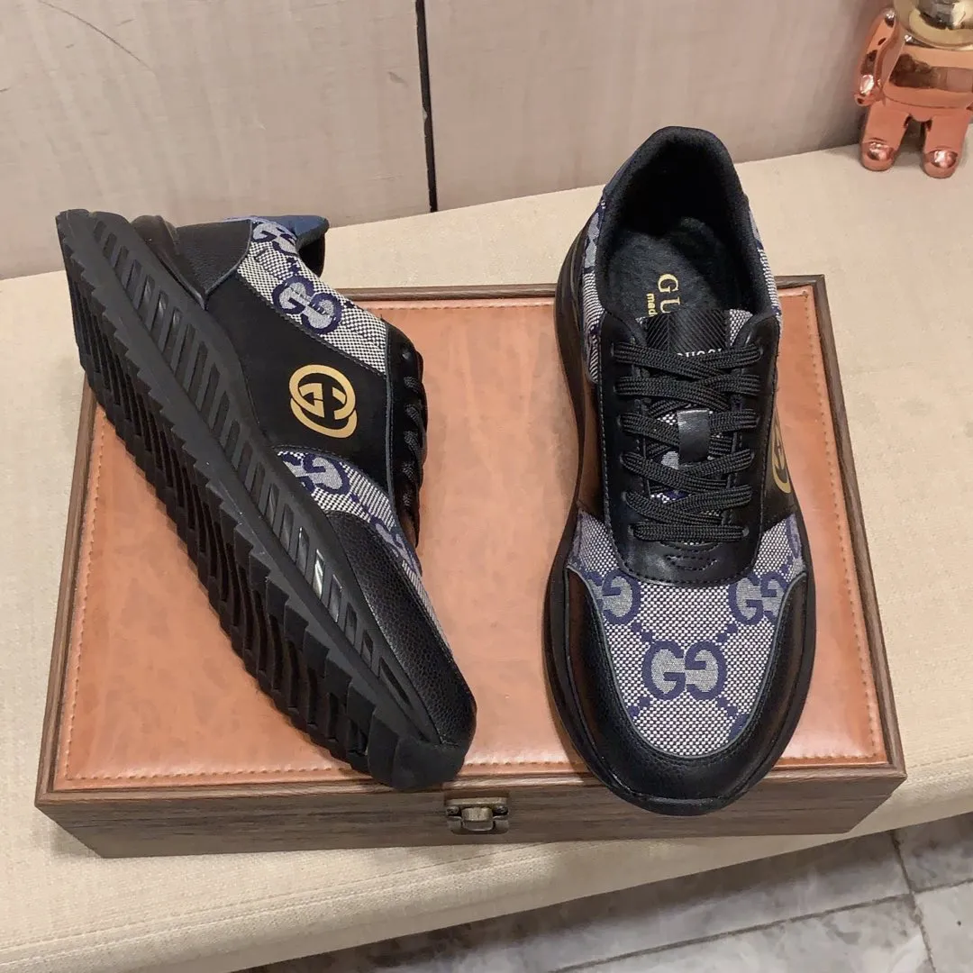 Men's men's shoes💰460💰💰🎩🎩[Lightning][Lightning] "Gucci*" The latest and most popular casual sports shoes, top brand [seduce] luxury~purchase, top~quality. [Strong] The upper is made of imported breathable cowhide with material ➕ breathable sheepskin feet (•) and fine workmanship. The original stylish and stylish soft rubber wear-resistant and non-slip outsole is light and comfortable on the feet. The real thing looks better when taken in real life. 413: code: 38-44, can be customized 45